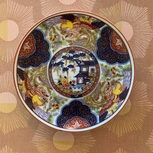 Japanese Imari ware porcelain pheonix plate